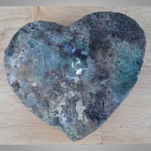 AMETHYST heart with stand stone crystal rock FEBRUARY birthstone STRESS 01 - Picture 8 of 9